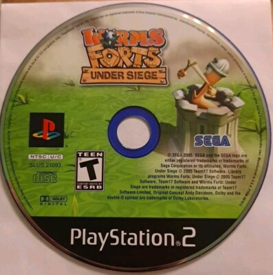 Worms Forts Under Siege (PlayStation 2 PS2) - DISC ONLY