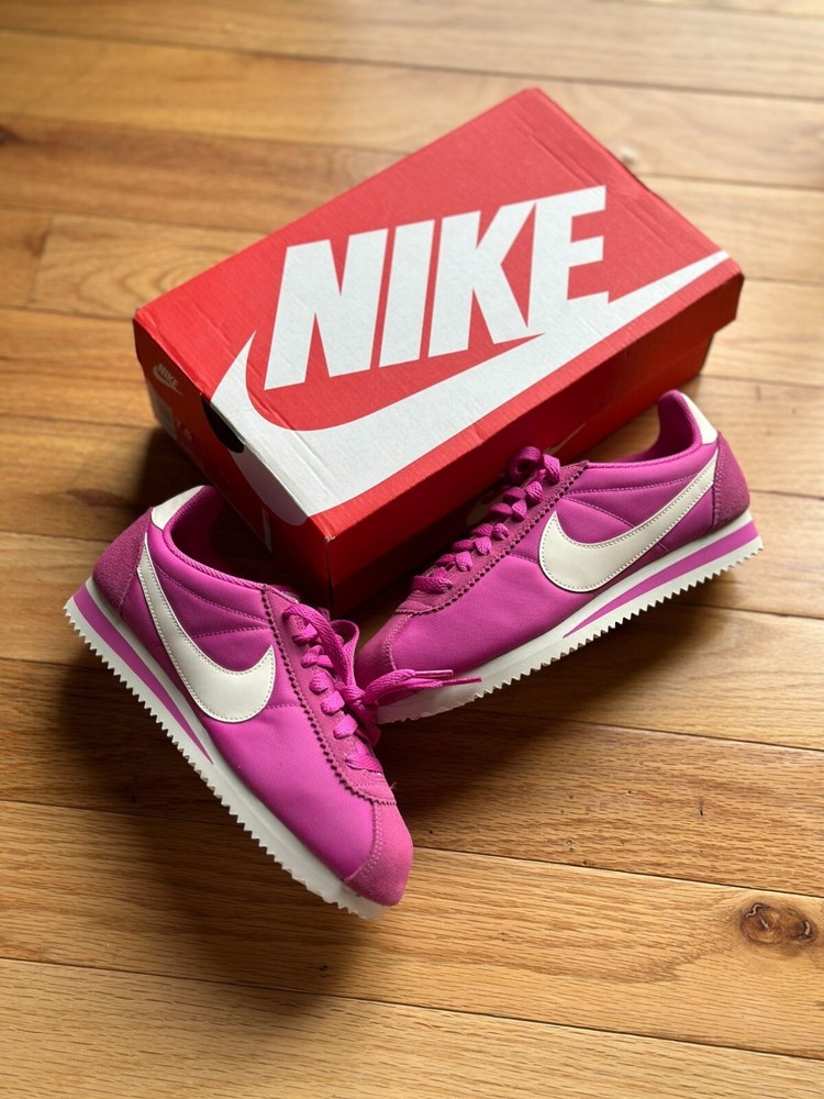 Nike Classic Cortez Nylon Women's Sneakers Active Fuchsia Summit White BNWT