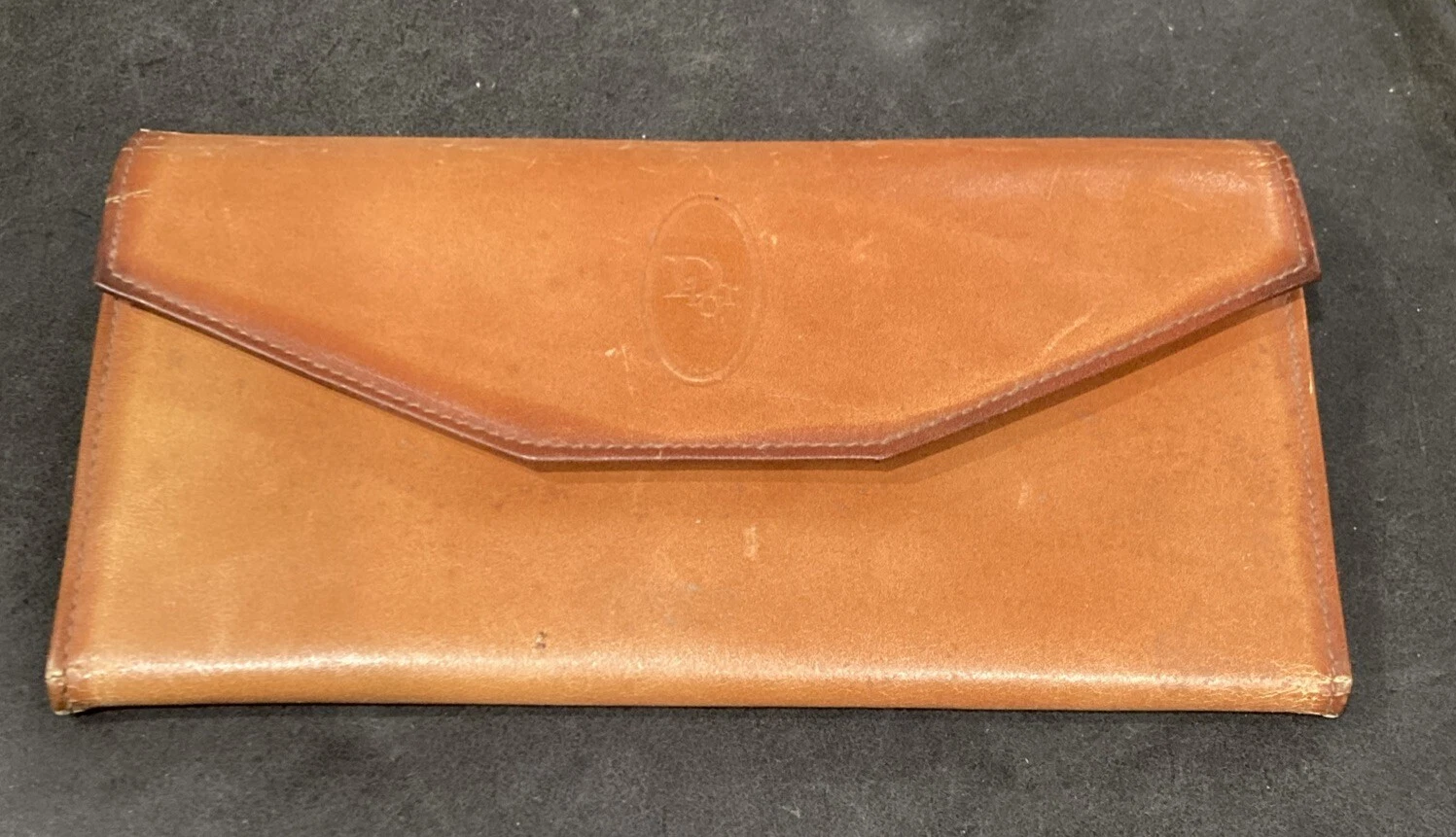 PORTEFEUILLE LONG FEMME AUTHENTIQUE VINTAGE CHRISTIAN DIOR PLIABLE CUIR D'OCCASION