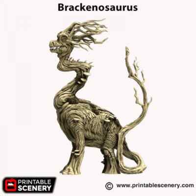 Brackenosaurus: Wargaming RPG Modell, D&D Miniatur, lebender Baum, Dinosaurier
