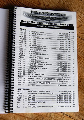 Journey 2002 Staff/Band Summer Tour Mission #2 Itinerary Book - Picture 2 of 6