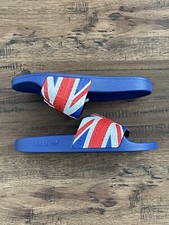 NWT Adidas Adilette Great Britain Slide Sandal Mens size 10 G55377 Blue White. Adidas Originals Mens Adilette Slides United Kingdom Red  main image 2