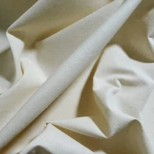 NATURAL COTTON MUSLIN FABRIC 60" BY THE YARD 100% COTTON UNBLEACHED BROADCLOTH