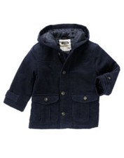 GYMBOREE WOODLAND PARTY NAVY CORDUROY HOODED JACKET 6 12 2T 3T 4T 5T NWT