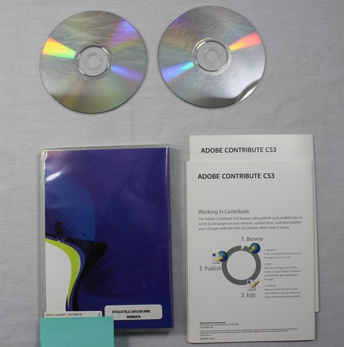Adobe Contribute CS3 Web Publishing Software (2007) Windows XP Vista Install Key - Picture 7 of 7