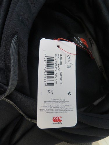 CANTERBURY MENS ELITE TRAINING HOODIE-BLACK - Picture 6 of 7
