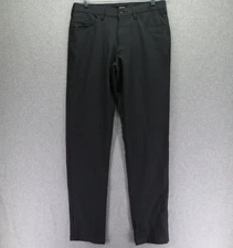 Oobe Pants Mens 32x36 Straight Leg Casual Travel Work 5-Pocket Trousers Black