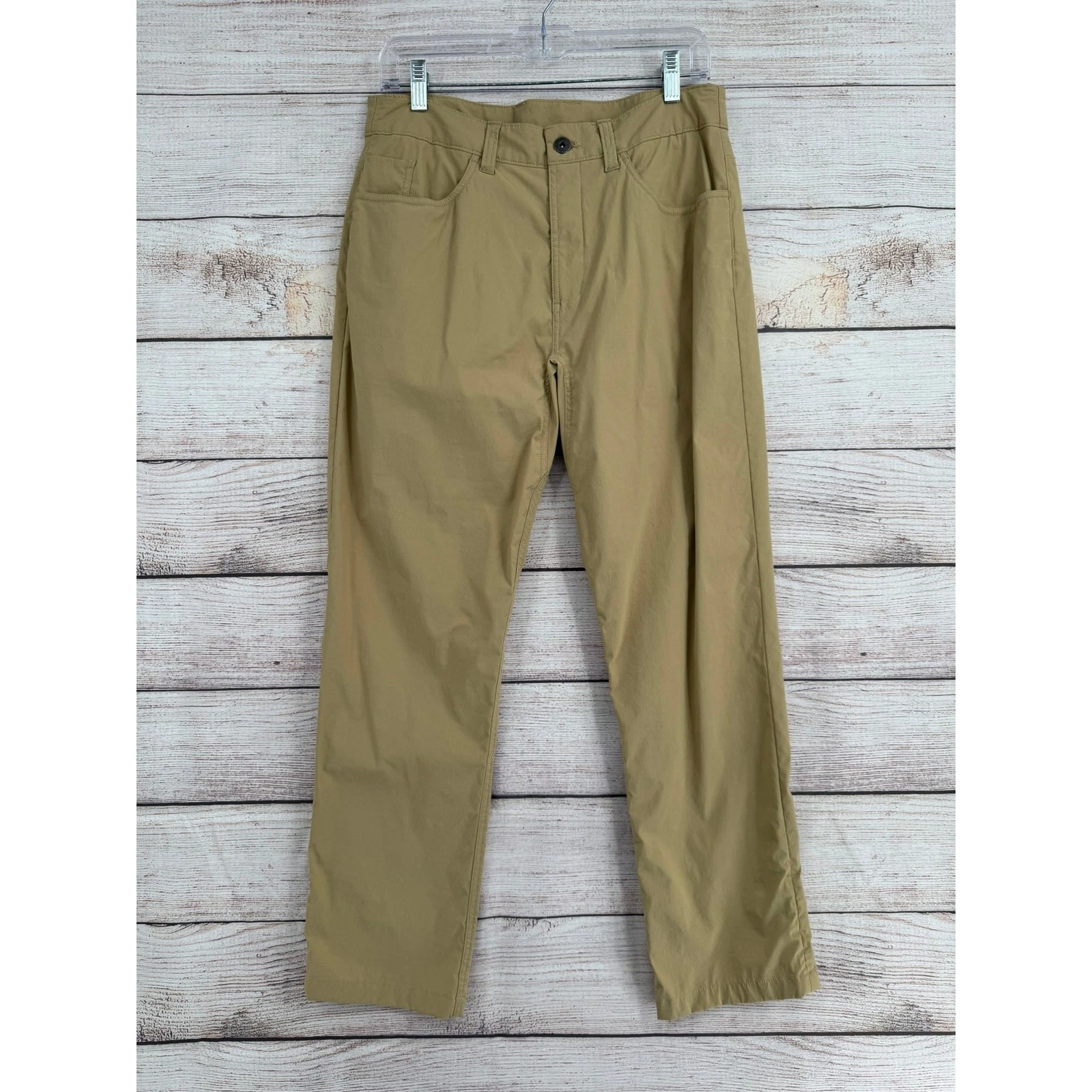 The North Face Sprag 5 Pocket Pants Mens 32 Tan Stretch UPF Moisture Wicking