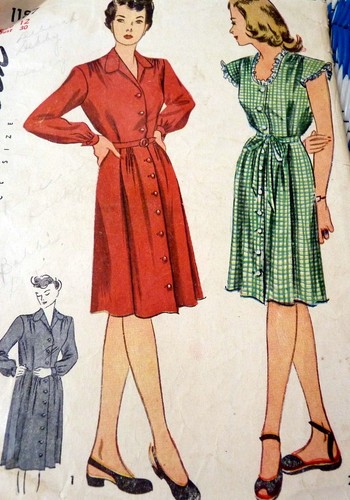 *BELLISSIMO ABITO PREMAMAN VINTAGE anni 40 modello cucito 12/30 - Foto 1 di 2