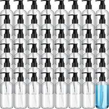 60 Pcs 8 oz/ 250 ml Plastic Empty Pump Bottles Lotion Clear Refillable Plasti...