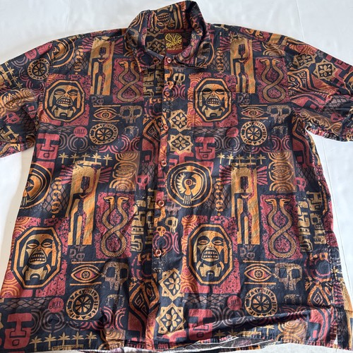 Jeff Granito Dark Tiki Hemd Herren Gr. XL Traders Of Lost Artifacts Knopf Hawaii