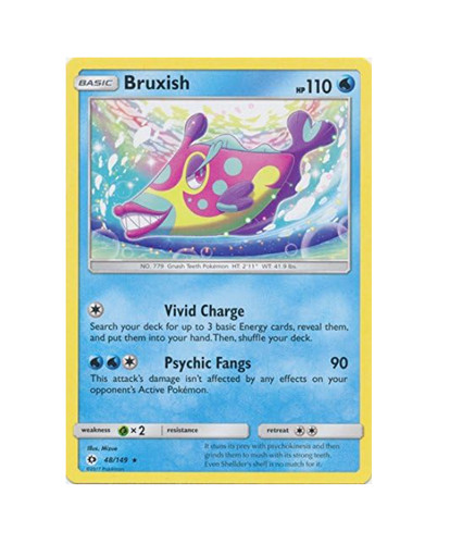 Pokemon- Bruxish - 48/149 - Rare - Sun & Moon - NM/M