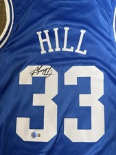DUKE BLUE DEVILS-GRANT HILL SIGNED AUTOGRAPH JERSEY BECKETT AUTHENTIC BAS HOF