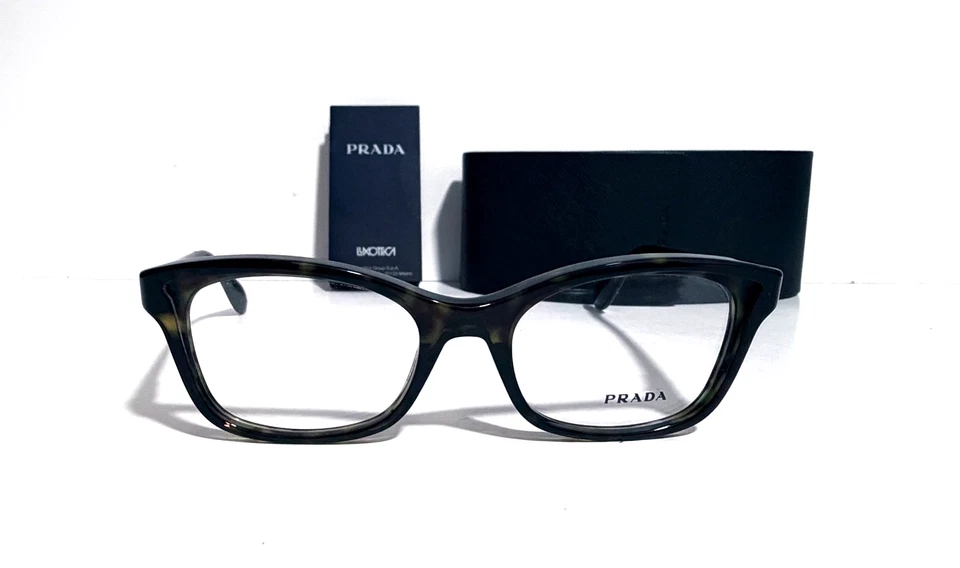 PRADA VPR 05P 2AU-1O1 DARK HAVANA CAT EYE EYEGLASSES 51-18-140 MM ITALY VPR05P - Image 2 of 4