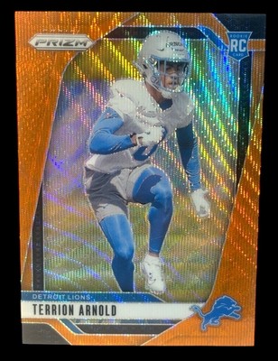 2024 Panini Prizm - Rookies Terrion Arnold #389 Orange Wave