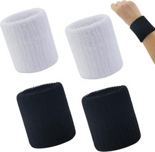 4 Pack Polsini Tergisudore, Polsino Sweatband Sportivo, Polsini Palestra Da Donn