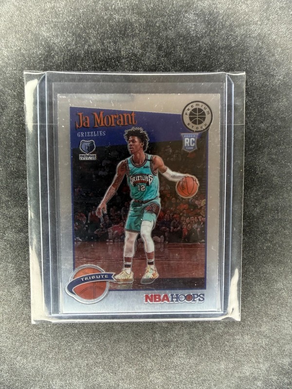 2019-20 Panini NBA Hoops Premium Stock - Hoops Tribute Ja Morant #297 Silver...