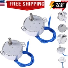 2PCS Synchronous Synchron Motor 50/60Hz AC 100~127V 4W 2.5-3RPM/MIN CCW/CW Fo...