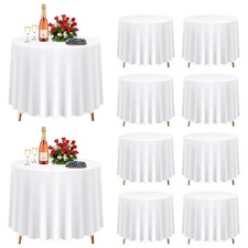 108" 120" 132" Tablecloth Round for Party Wedding Birthday Events Parties Decor
