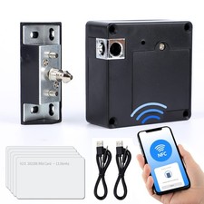 RFID Cabinet Lock, Smart NFC Electronic Locks for Wooden Cabinet Cupboard Pan...