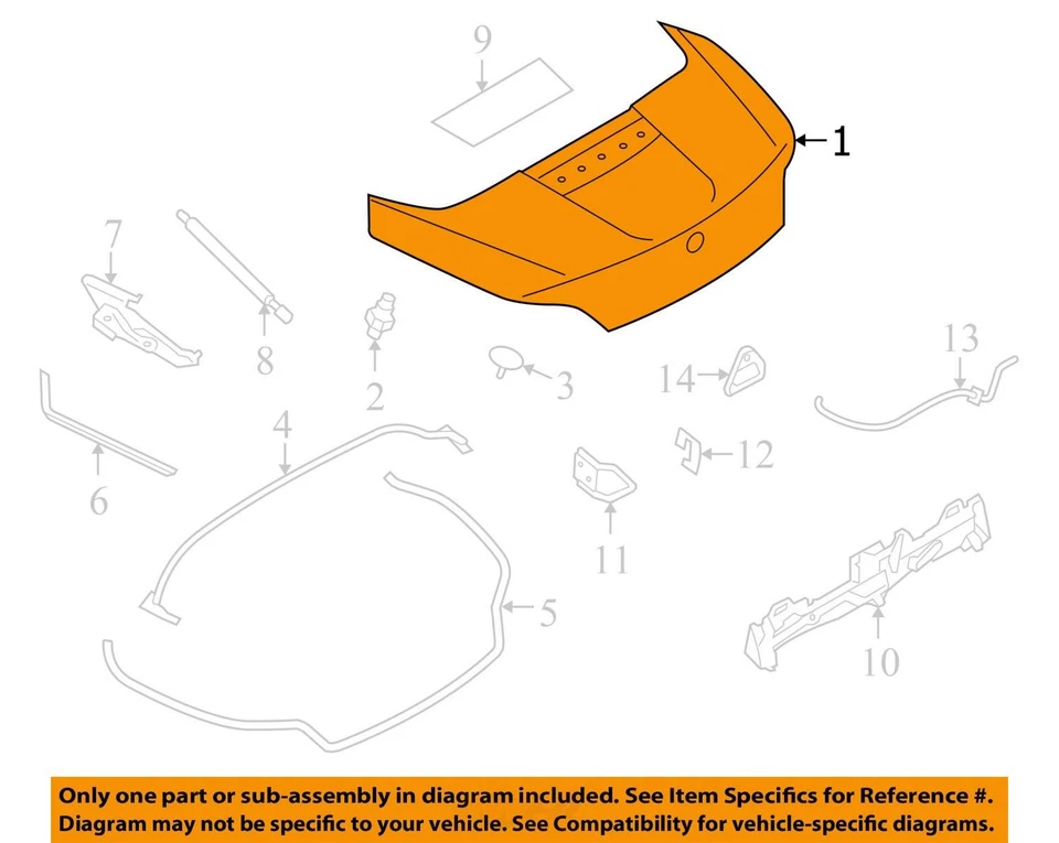 2014 BMW Z4 Trunk Lid Used Local Pick Up Only 66K Miles OEM 41627222079 - Imagem 4 de 4