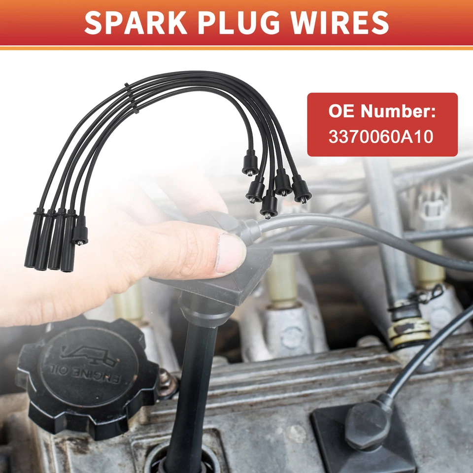 Cable de bobina de encendido de cable de bujía de 5 piezas No.3370060A10 para Suzuki Vitara Cabrio - Imagen 3 de 4