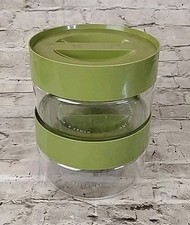 2 Vintage PYREX See and Store AVOCADO GREEN G...