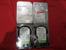Lot of 4pcs Western Digital,Toshiba 8.0TB/4.0TB/2.0TB 3.5" Sata III 6Gb/s HDD