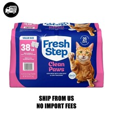Fresh Step Clean Paws Multi-Cat Clumping Cat Litter, Febreze Freshness Scent,38