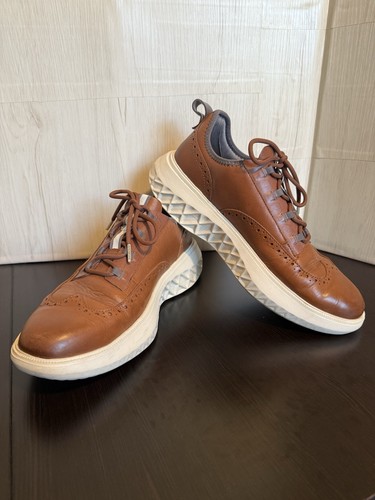 Zapatillas Oxford Cole Haan ZeroGrand 360 Punta de Ala Para Hombre 12 Anchas Cuero Marrón