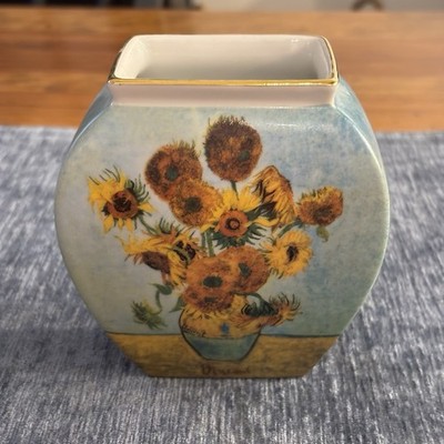 VTG Goebel Artis Orbis Vincent Van Gough Sunflower Vase, Germany, RARE, EUC