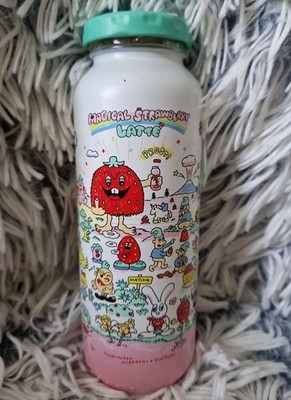 True Fruits Flasche 250 ml Strawberry Matcha Latte Smoothie Glas Special Edition