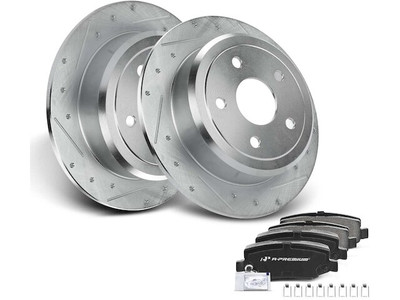 For 2018 Jeep Wrangler JK Brake Pad and Rotor Kit Rear APR 52732GVPZ 3.6L V6