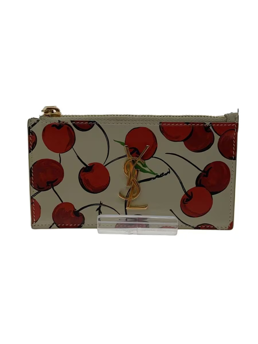 SAINT LAURENT Women's IVO Leather Card Case (YBL611558-1020)