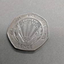 1998 - NHS - 50p Fifty Pence Coin - Commemorative - Rare -  Circulated (C5)