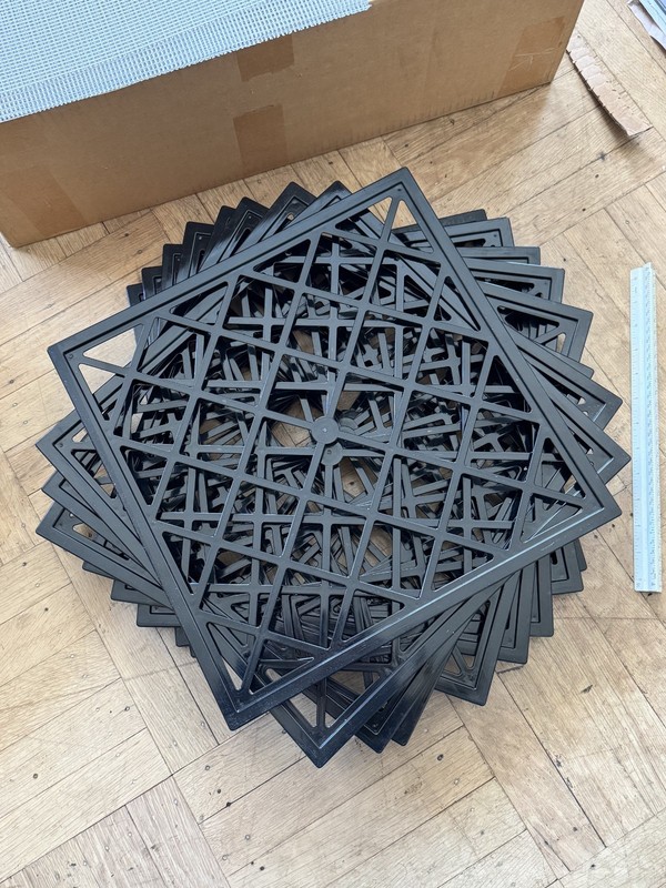 9 Excalibur Dehydrator Replacement Trays 15”x15”; 8 Mesh Screens