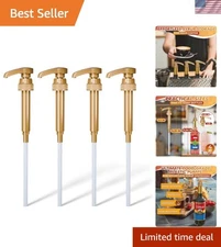 4-Pack Lockable Syrup Dispensers: Perfect for Coffee, Shakes, and Cocktails