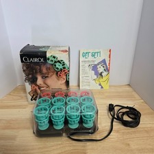 Vintage Clairol Lock N Roll Hot Hair Rollers Curlers 24 Spoolies Box Tested