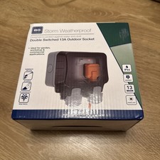 BG Electrical Outdoor Double Switched Power Wall Plug Socket, 1 - Pack 
