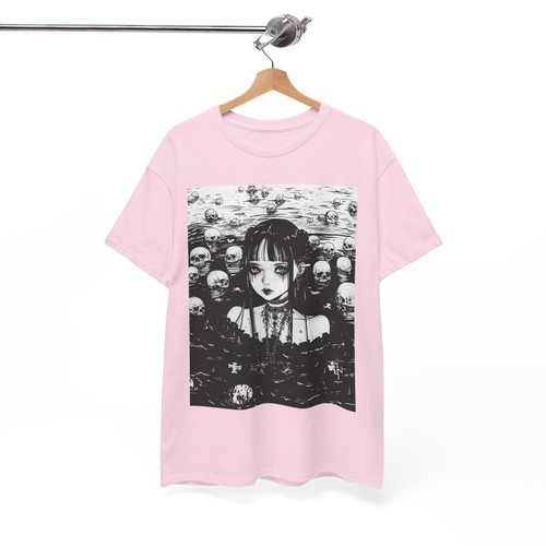 SAD GIRL EMO GOTH SKULLS ART TSHIRT TEE DARK METAL ROCK HALLOWEEN ANIME SHIRT - Picture 16 of 21