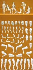 Preiser 58001 1/24 Unpainted Nude Female Figures (6) (Kit)
