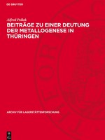 Alfred Pollak | BeiträGe Zu Einer Deutung Der Metallogenese In ThüRingen | Buch