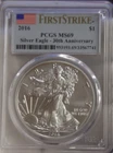 2016 US Silver Eagle $1 PCGS MS69 First Strike Flag Label