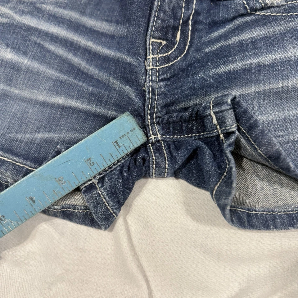 Pantalones Cortos de Jean Miss Me Niñas Talla 14 Azul Denim Cruz JK5046H10 Adornados Foto 4 de 4