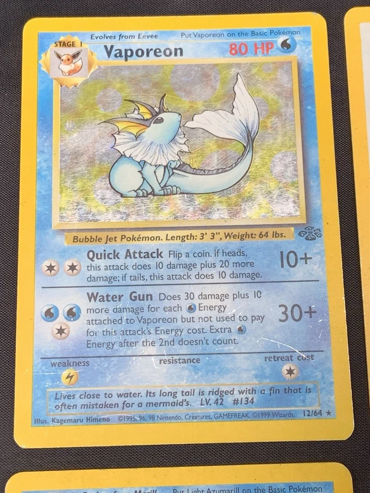 Vintage Pokemon Cards Holo Rare Collection WOTC Era Only MP/HP - Image 2 of 4