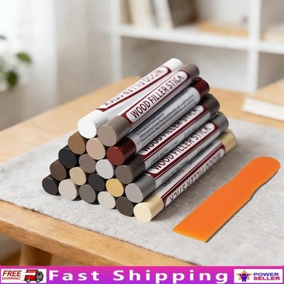 Wood Filler Sticks Kit 20 Colors Durable Wax Crayons Furniture Repair Tools New