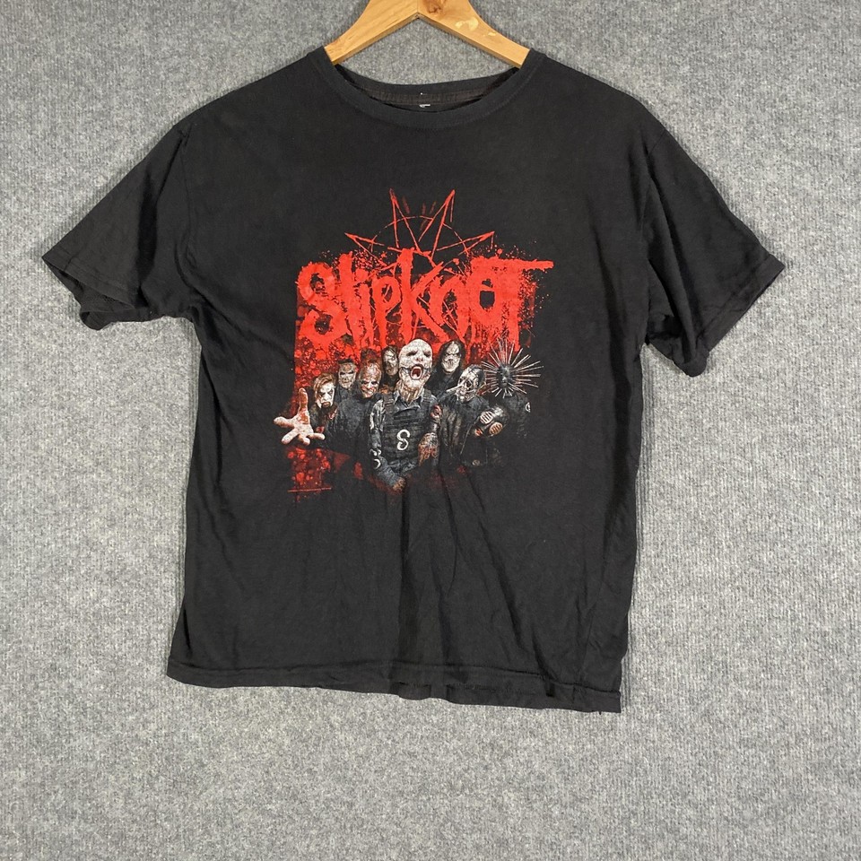 Slipknot Shirt Womens S Black World Tour 2016 Graphic Band Tee Metal 5C