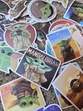 50 pack Assorted Baby Yoda Themed Stickers