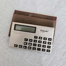 Vintage Unisonic LC 222A Calculator with Leather Case