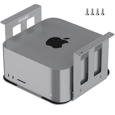 Aluminum Under Desk Mount for Mac Studio M3 M2 M1 Max, Ultra with Anti-Scratc...